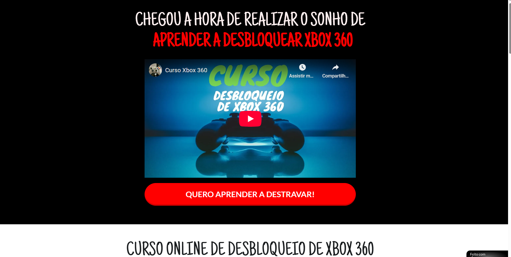 Curso Desbloqueio Xbox